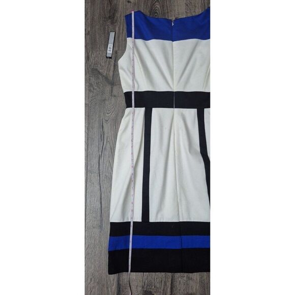NWT TAHARI Adam Levine Sleeveless Back Zip Dress Women's Size 8 - Picture 5 of 8